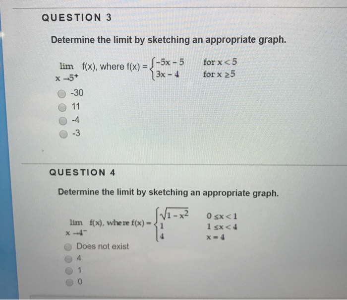 Solved QUESTION 3 Determine the limit by sketching an | Chegg.com