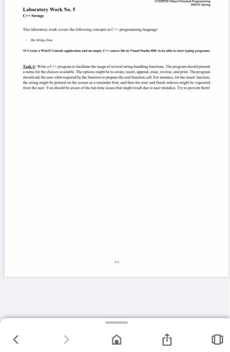 Solved dientem Laboratory Work No. 5 C++ Strings This | Chegg.com