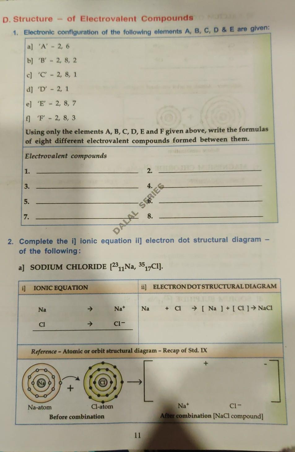 Solved B. Chemical Bonding 1. Complete The Statement Given | Chegg.com