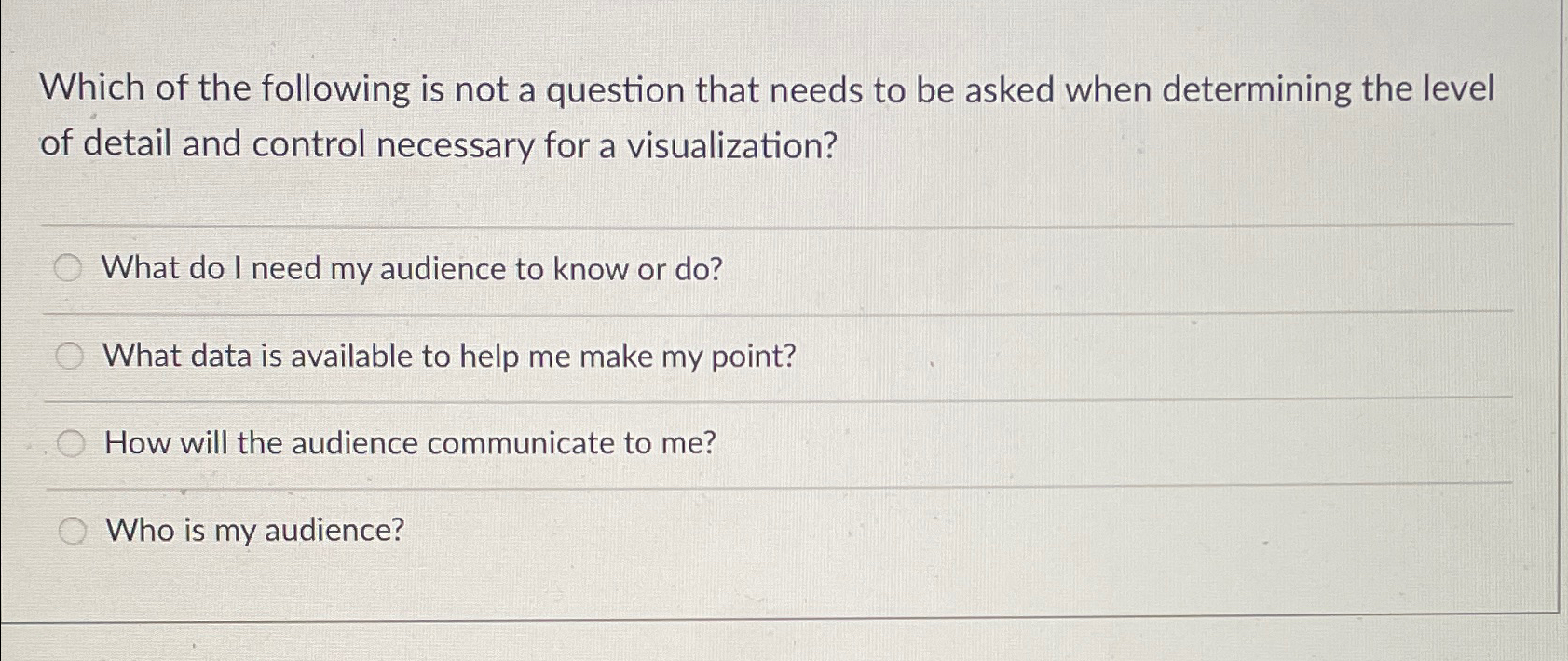 Solved Which of the following is not a question that needs | Chegg.com