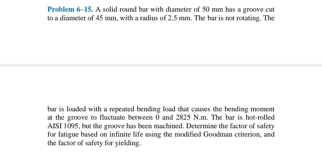 Solved Problem 6-15. A solid round bar with diameter of 50 | Chegg.com