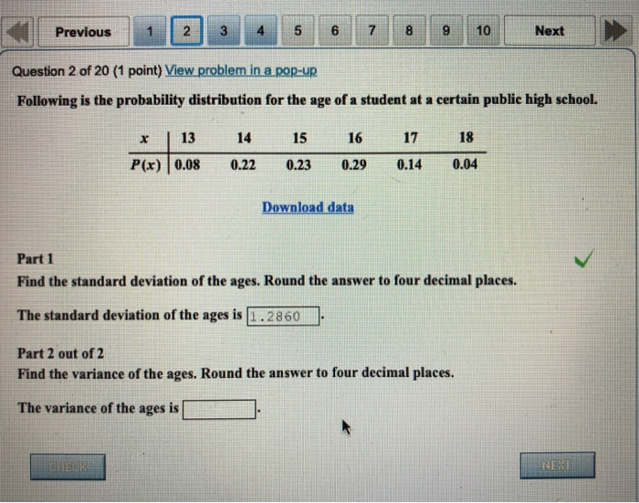 Solved Following is the probability distribution for the age | Chegg.com
