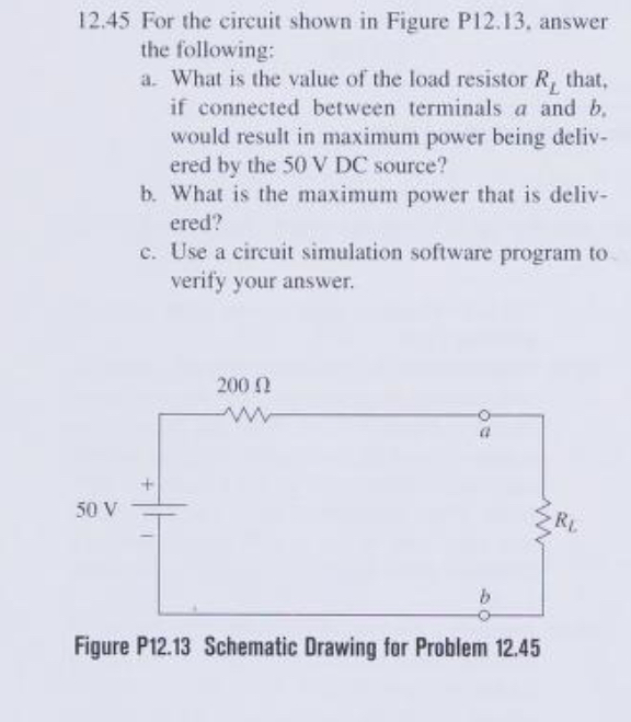 Solved 12.45 ﻿For the circuit shown in Figure P12.13, | Chegg.com