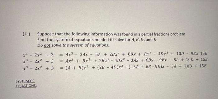 Solved (ii) Suppose that the following information was found | Chegg.com