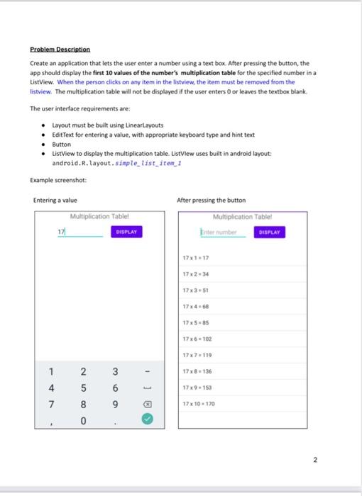 Solved Subject mobile development Using android studio code | Chegg.com
