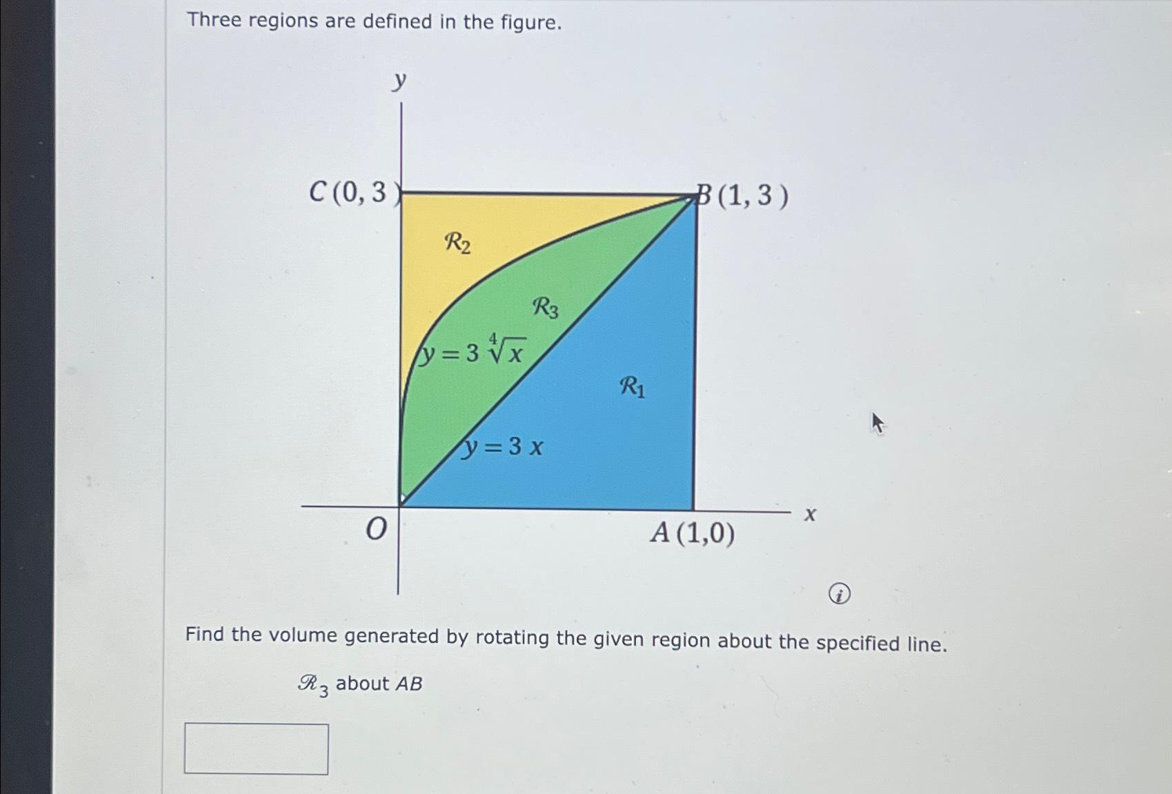 Solved Three Regions Are Defined In The Figure.(i)Find The | Chegg.com