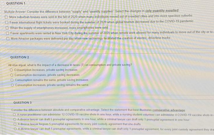 Solved QUESTION 1 Multiple Answer Consider the difference | Chegg.com
