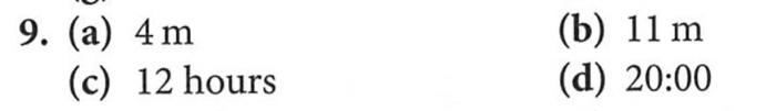 Solved 9. (a) 4 M (b) 11 M (c) 12 Hours (d) 20:009. The | Chegg.com