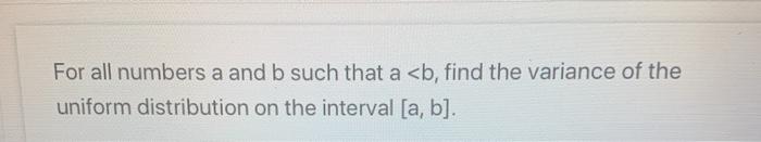 Solved For All Numbers A And B Such That A | Chegg.com