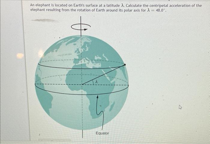 Solved An elephant is located on Earth's surface at a | Chegg.com