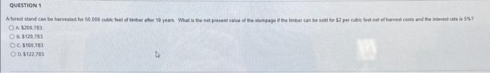 Solved A. $200,783 B. 5120.783 C. 8.\$122.783 | Chegg.com