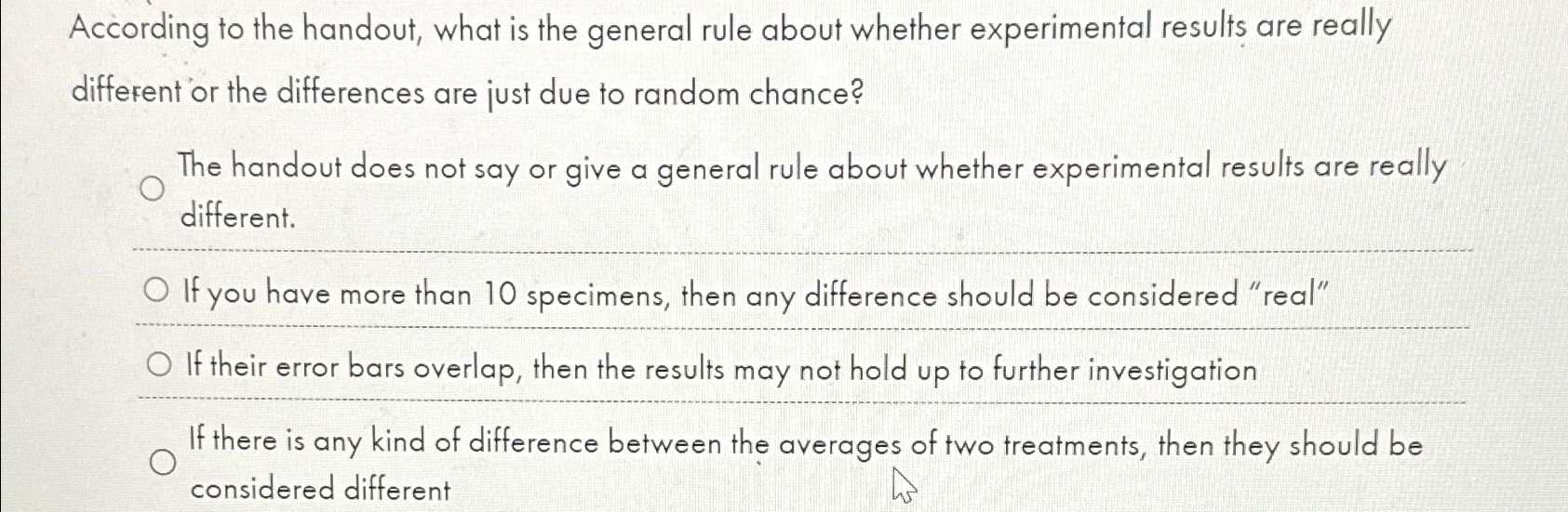 Solved According to the handout, what is the general rule | Chegg.com