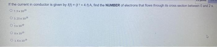 Solved If the current in conductor is given by | Chegg.com