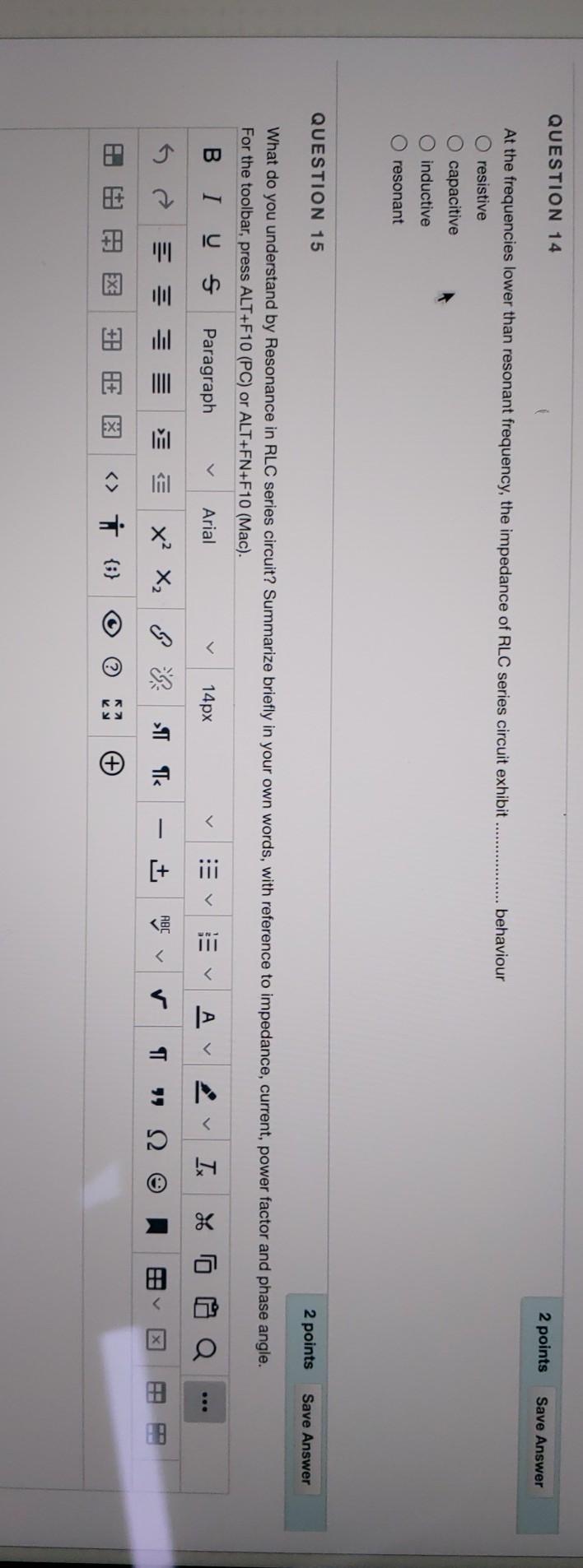 Solved QUESTION 14 2 points Save Answer behaviour At the | Chegg.com