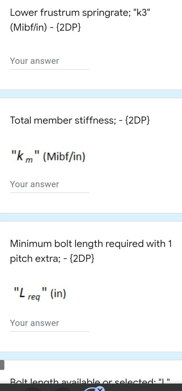 Solved Subject: Mechanical Component Design. Need To Solve | Chegg.com