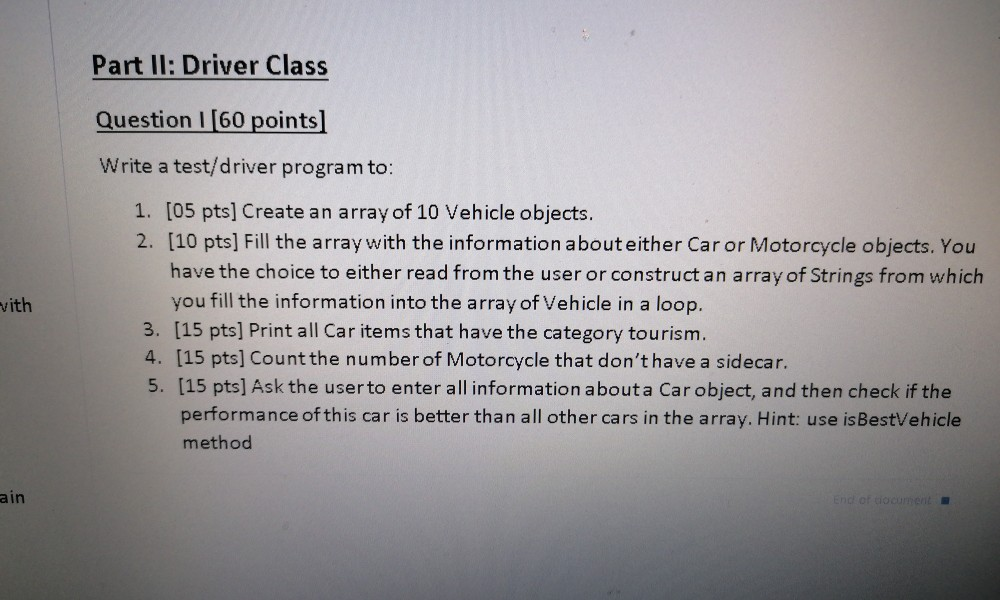 Solved Diagram Vehicle # name: String # maximalSpeed: double | Chegg.com