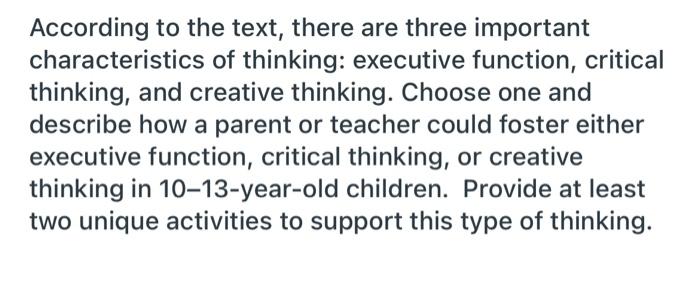 Characteristics of Critical Thinkers 