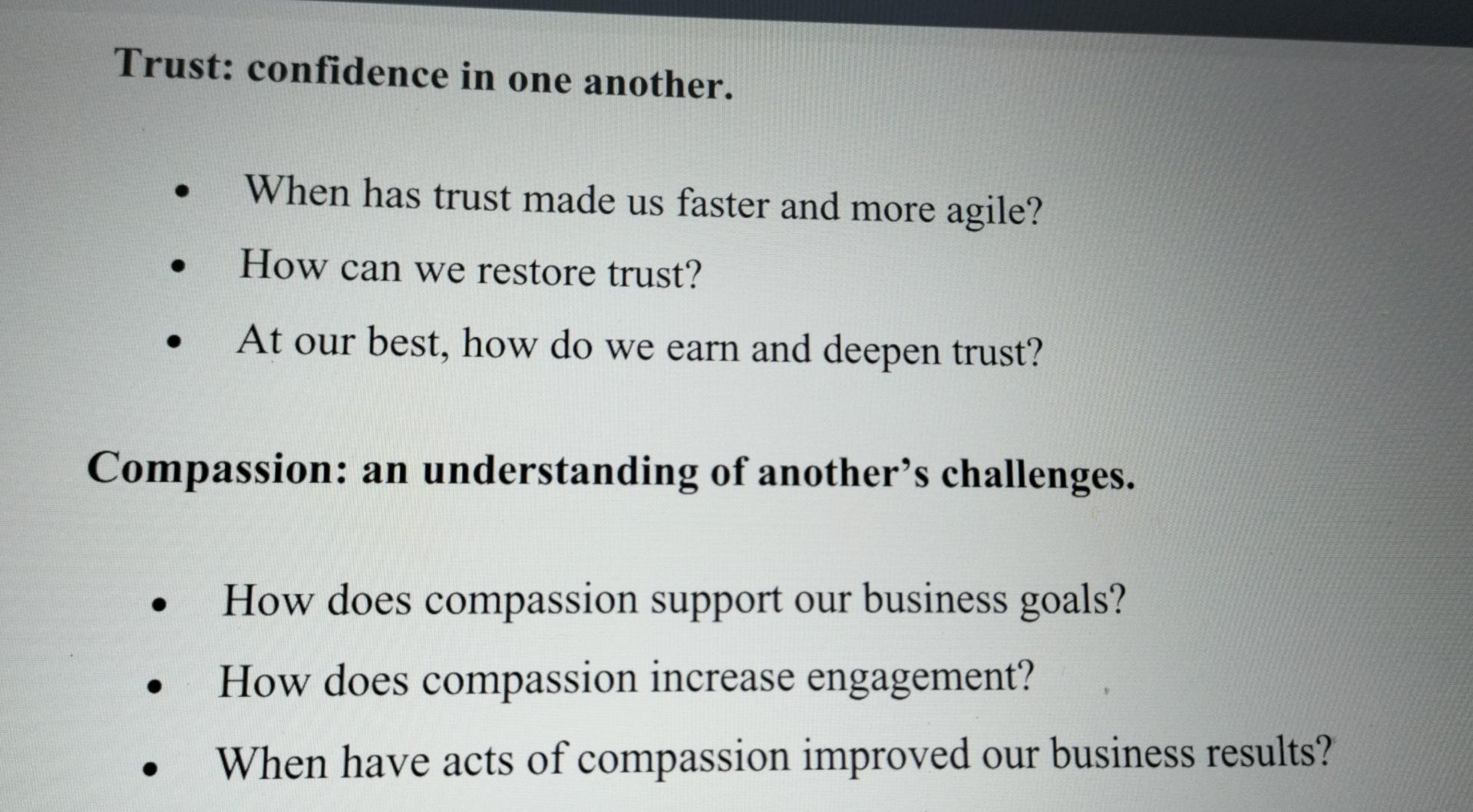 Solved Trust: confidence in one another. When has trust made | Chegg.com