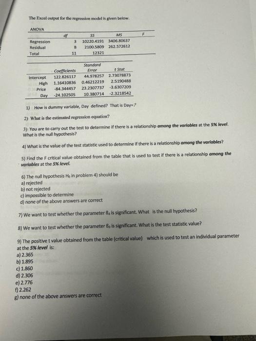 Solved Use the following information to answer questions | Chegg.com