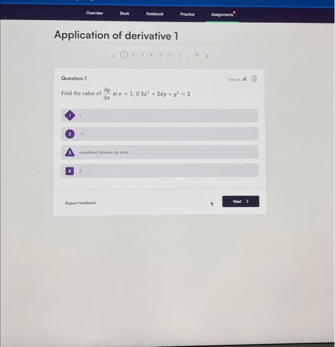 Solved Question 1 Application of derivative 1 1 1 2 3 | Chegg.com