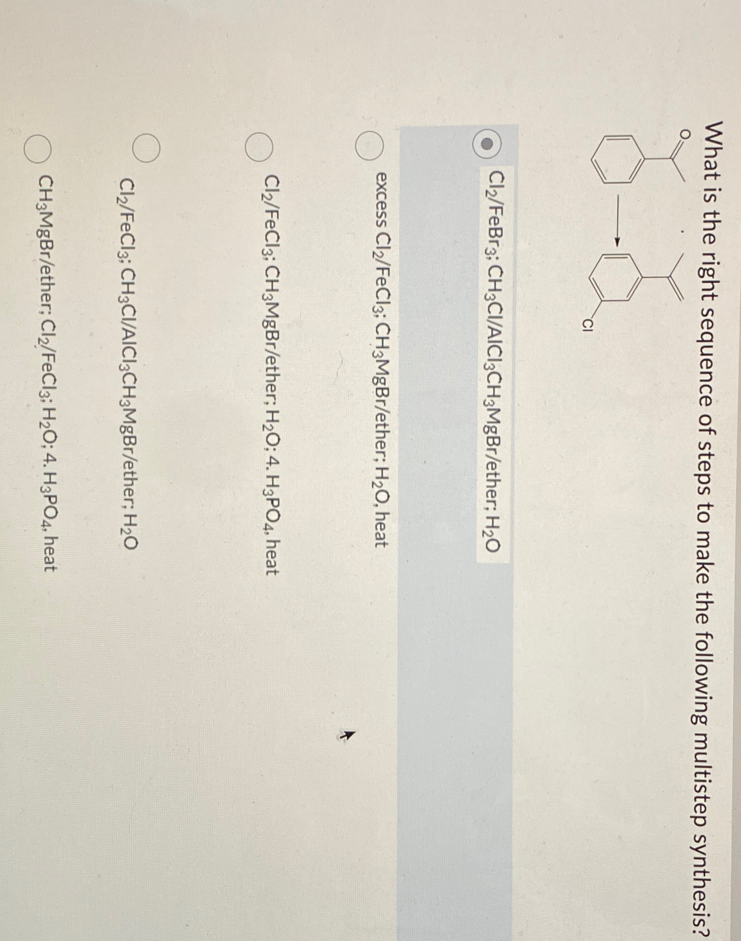Solved What is the right sequence of steps to make the | Chegg.com