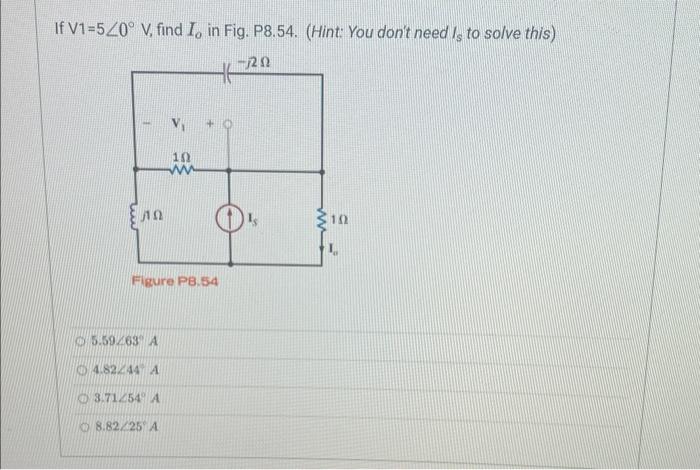 Solved Given the network in Fig. P8.52, determine the | Chegg.com