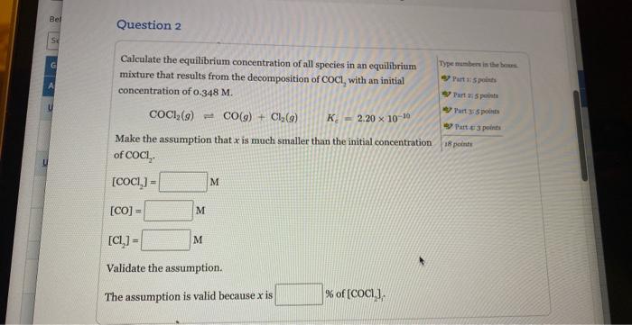 Solved Calculate the equilibrium concentration of all | Chegg.com
