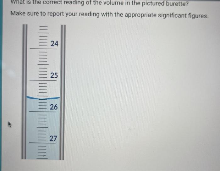 What Is The Burette Reading From The Following Image Quizlet