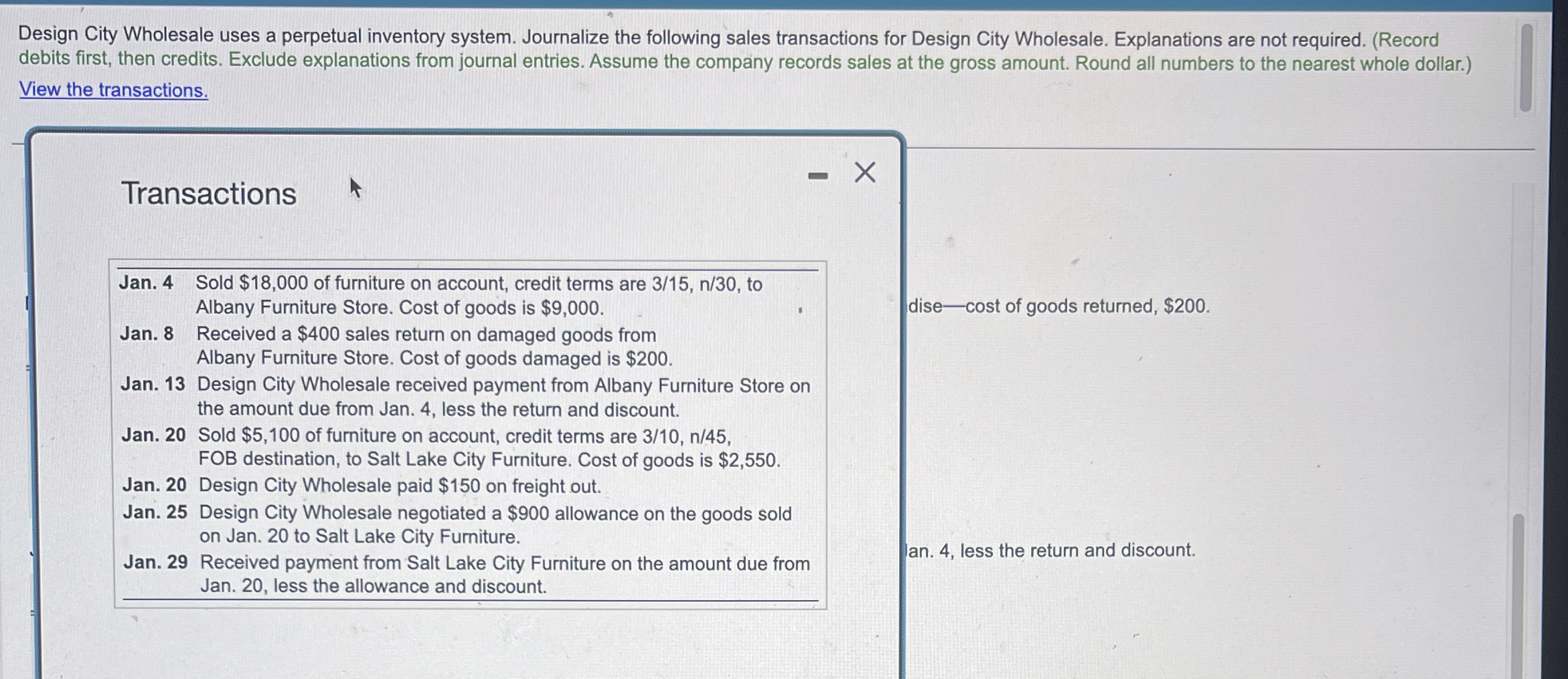 Design City Wholesale uses a perpetual inventory