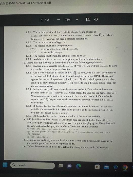 Solved please follow all of the instructions on this java | Chegg.com