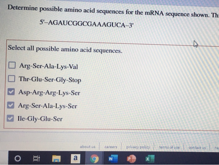 Solved Determine Possible Amino Acid Sequences For The Mrna 7669