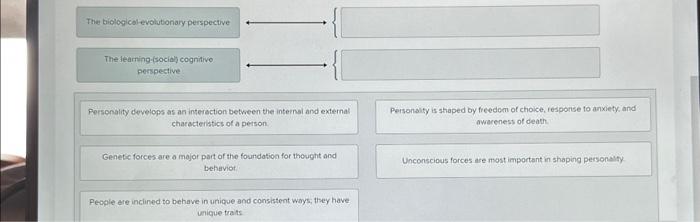 Solved Match The Theoretical Perspectives In Personality | Chegg.com