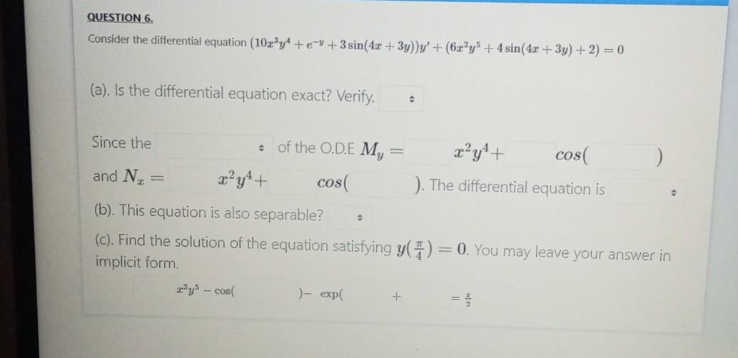 Solved Consider the differential equation | Chegg.com