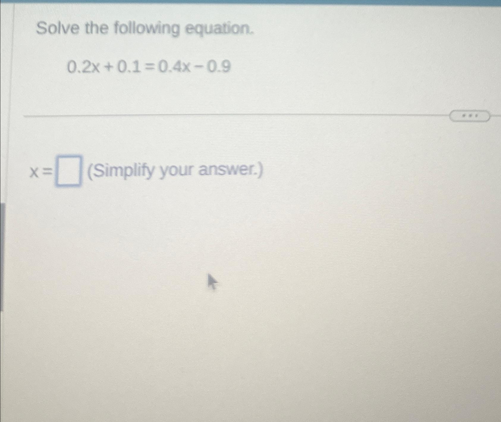 Solved Solve the following | Chegg.com