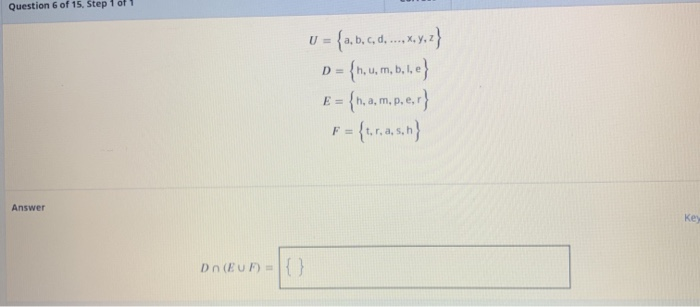 Solved Question 6 Of 15 Step 1 Of 1 U A B C D X Y Chegg Com