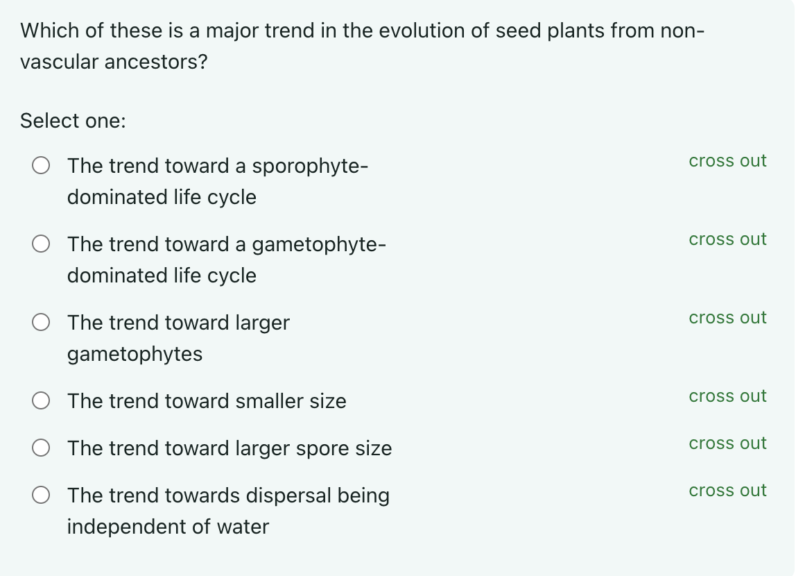 Solved Which of these is a major trend in the evolution of | Chegg.com