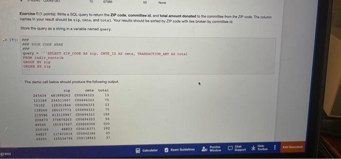 Solved 15 отове 50 None Exercise 01 points): Write a SQL | Chegg.com