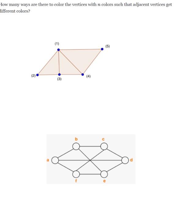 Solved How many ways are the to color each vertex so that no | Chegg.com