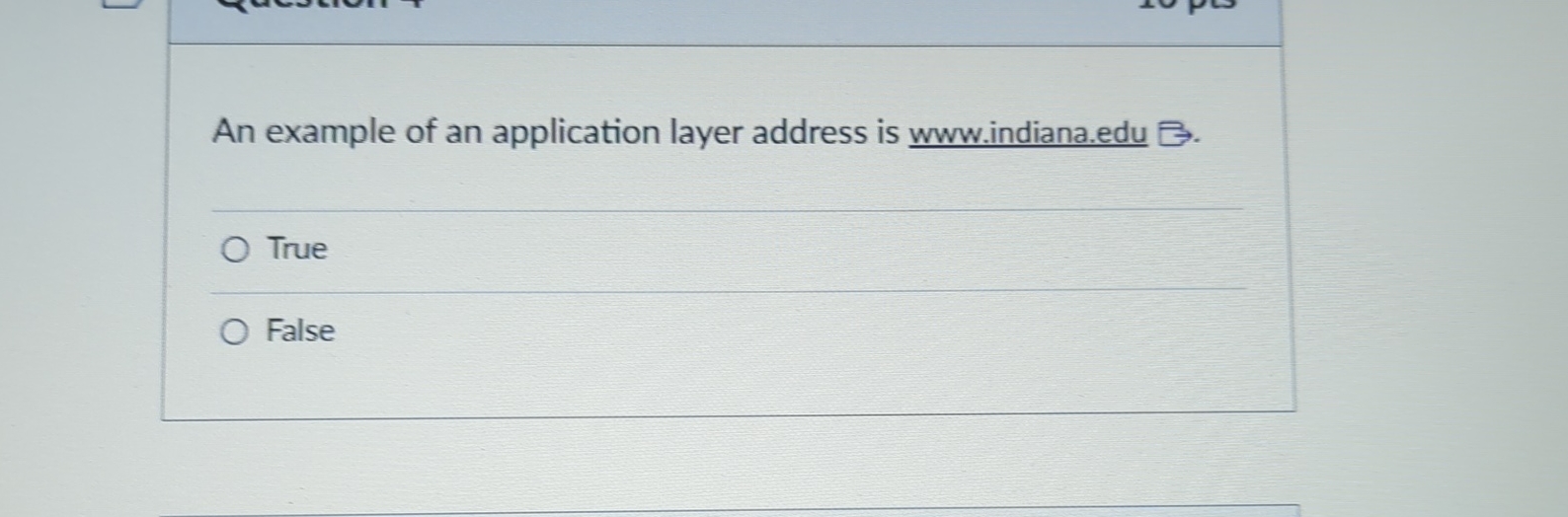 Solved An example of an application layer address is | Chegg.com