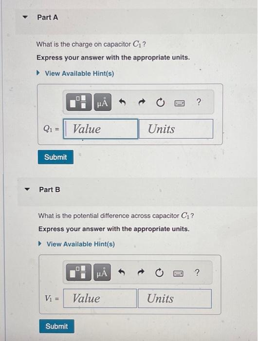 solved-determine-the-charge-on-and-the-potential-difference-chegg