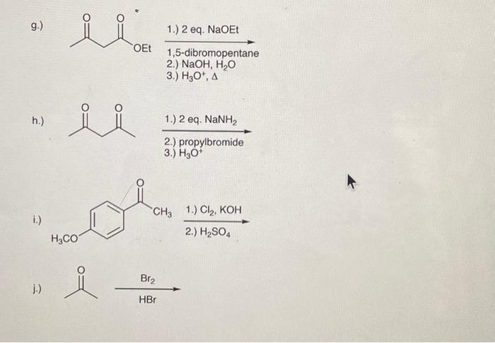 show/draw the products for the reaction of letters | Chegg.com