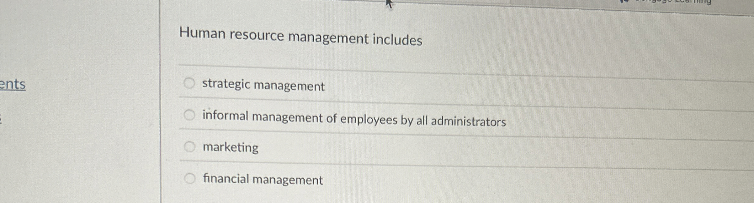Solved Human resource management includesstrategic | Chegg.com