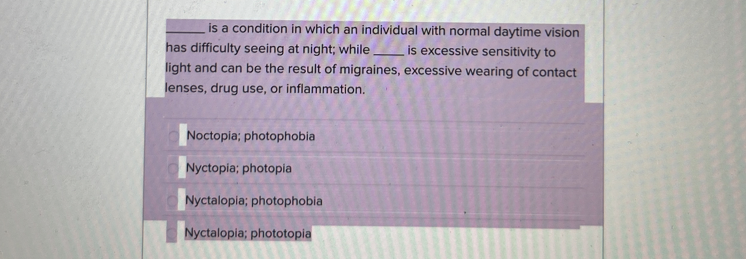 Solved q, ﻿is a condition in which an individual with normal | Chegg.com