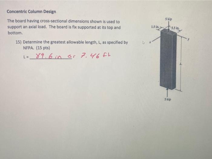 Solved Skip 1.5 in. 5.5 in. Assin Concentric Column Design | Chegg.com