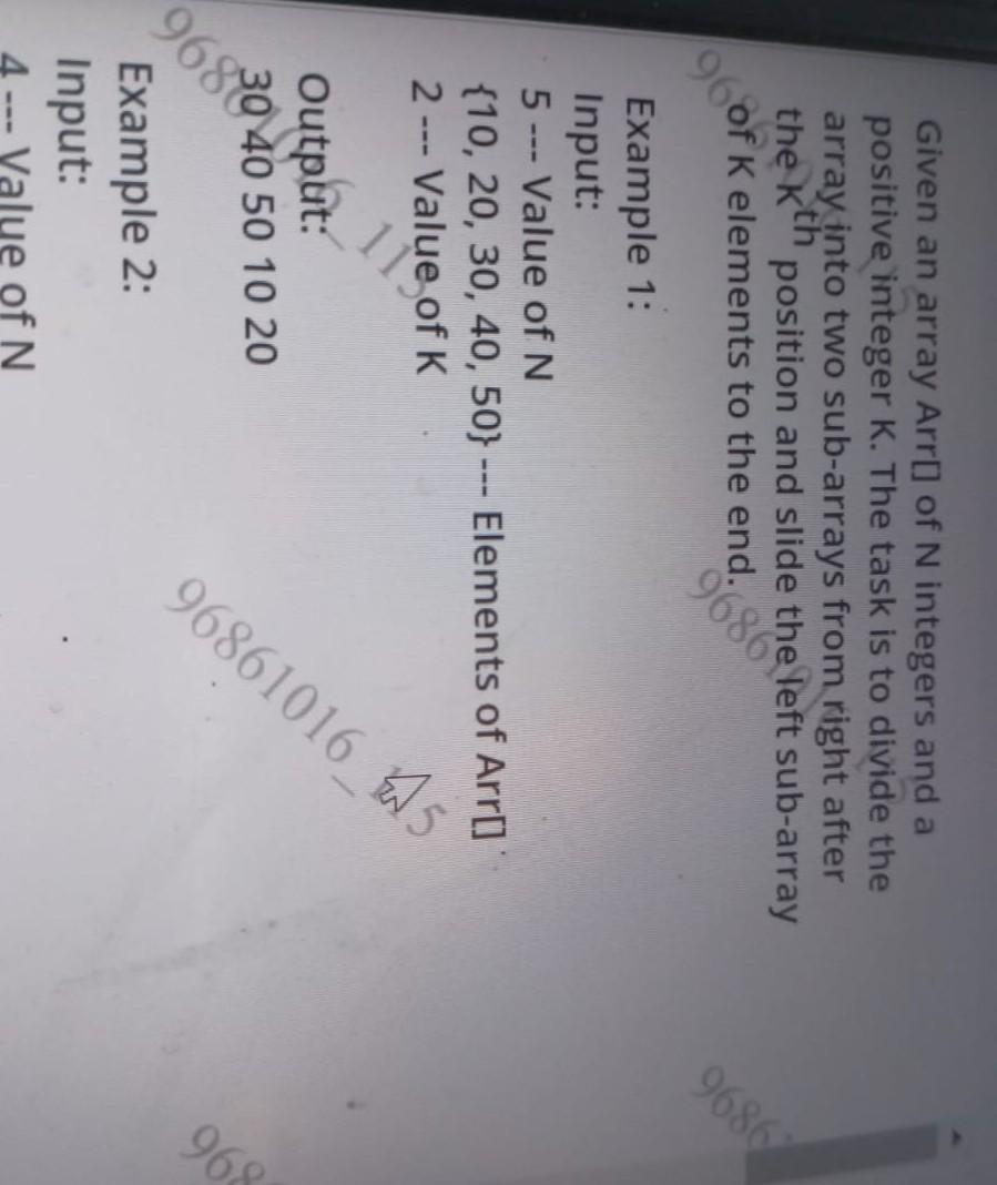 Solved Given an array Arr[] of N integers and a positive | Chegg.com