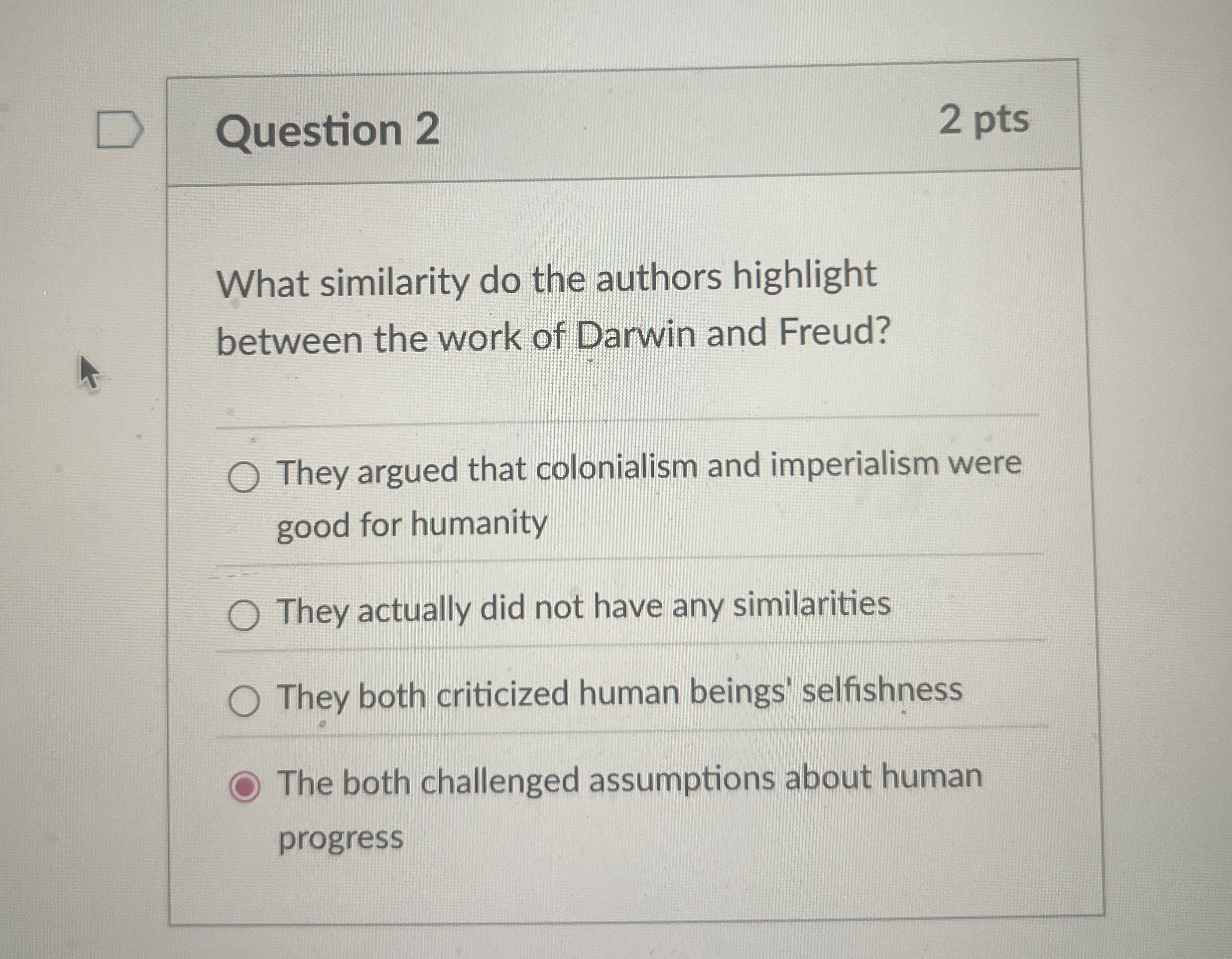 Solved Question 22 ﻿ptsWhat similarity do the authors | Chegg.com