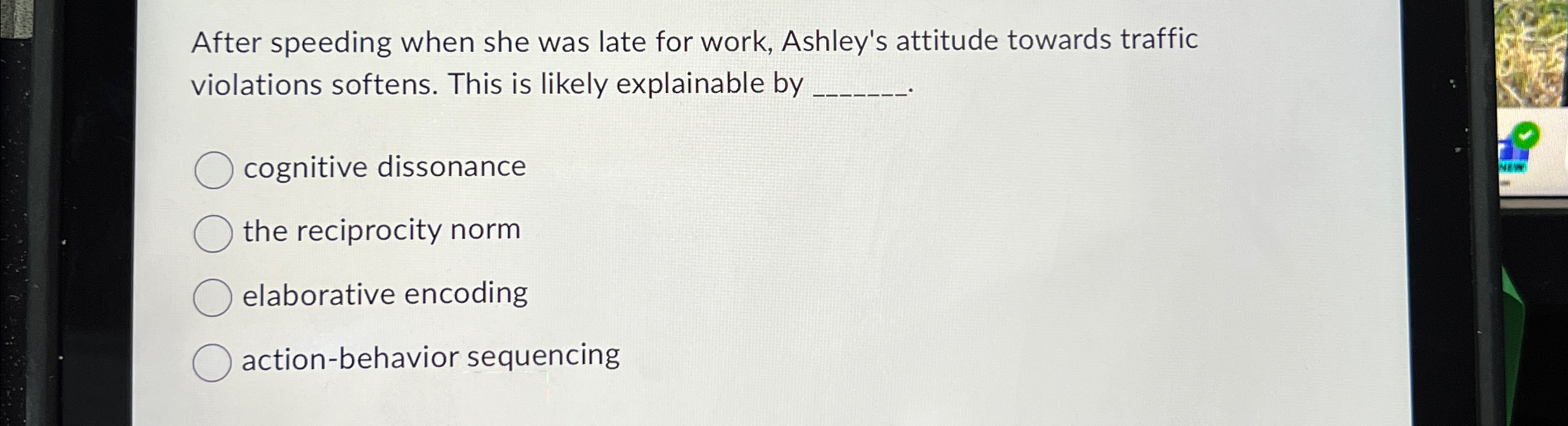 Solved After speeding when she was late for work, Ashley's | Chegg.com