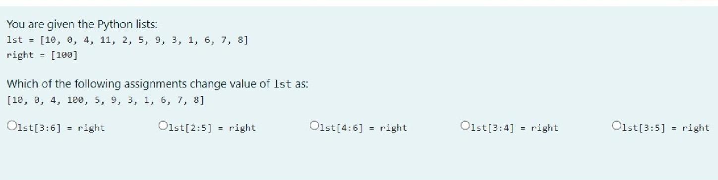 Solved Which are valid Python expressions/statements? I. | Chegg.com