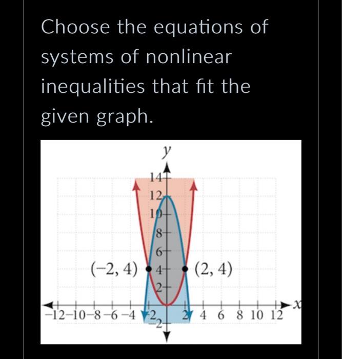 Solved Choose The Equations Of Systems Of Nonlinear | Chegg.com