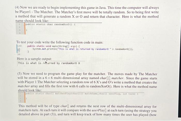 Solved please help me in java to create this game that can | Chegg.com